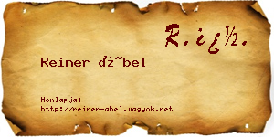 Reiner Ábel névjegykártya